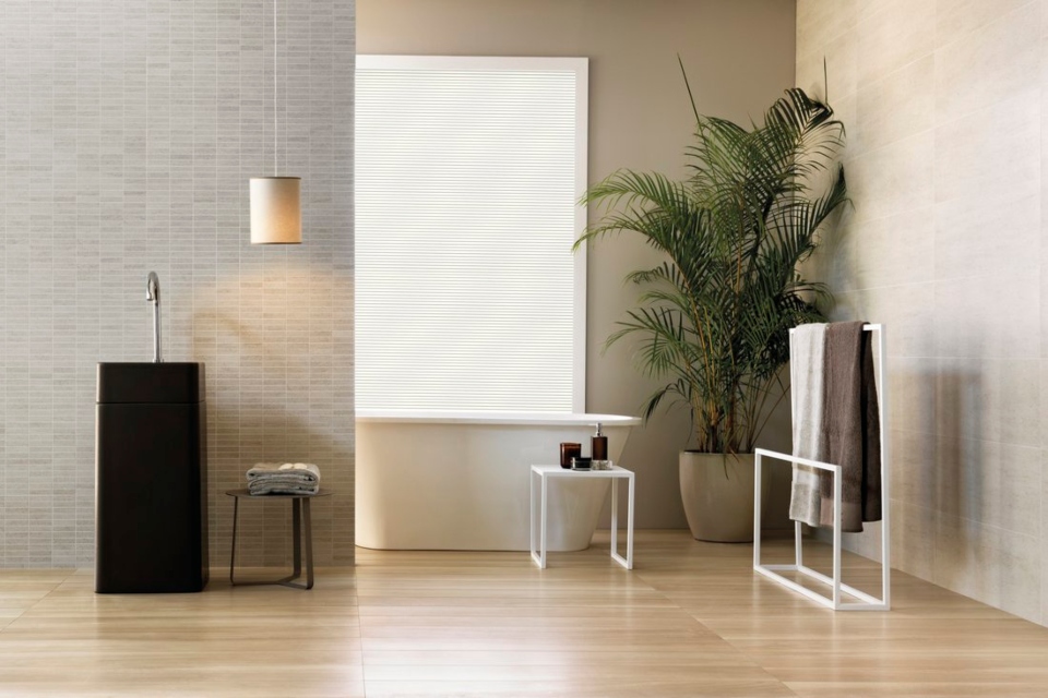 madera en el baño